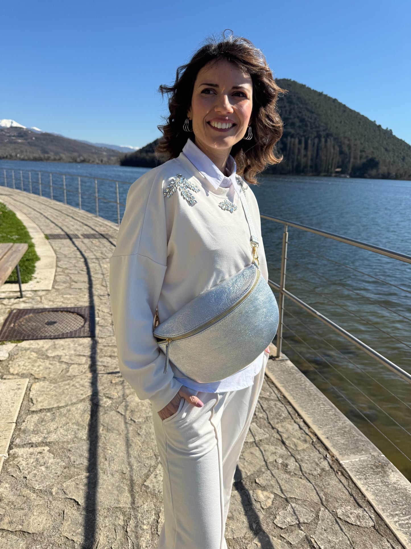 Marsupio grande in vera pelle